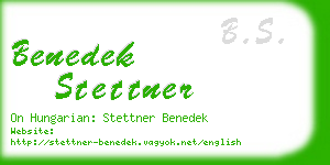 benedek stettner business card